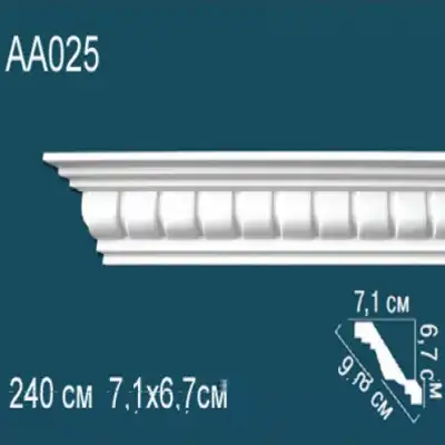 Карниз потолочный с рисунком AA025 67x71