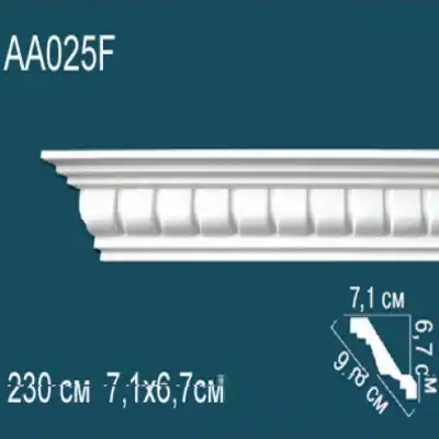 Карниз потолочный с рисунком AA025F 67x71