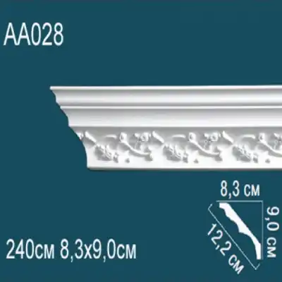 Карниз потолочный с рисунком AA028 90x83
