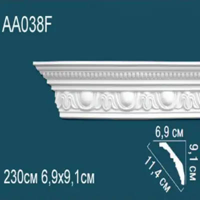 Карниз потолочный с рисунком AA038F 91x69