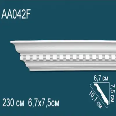 Карниз потолочный с рисунком AA042F 75х67