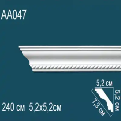 Карниз потолочный с рисунком AA047 52х52