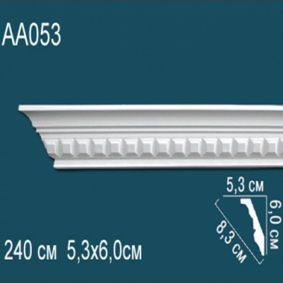 Карниз потолочный с рисунком AA053 60x53