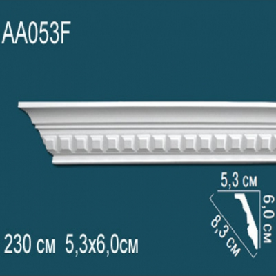 Карниз потолочный с рисунком AA053F 60x53