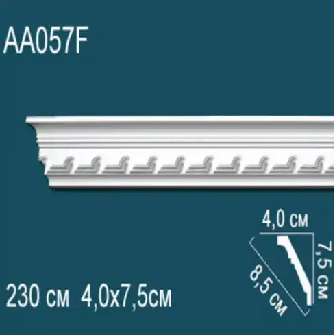 Карниз потолочный с рисунком AA057F 75x40