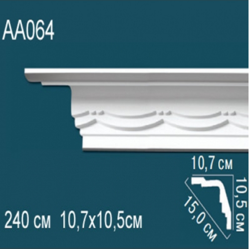 Карниз потолочный с рисунком AA064 105x107