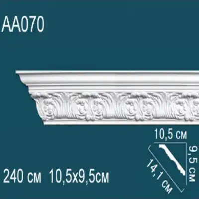Карниз потолочный с рисунком AA070 95x105
