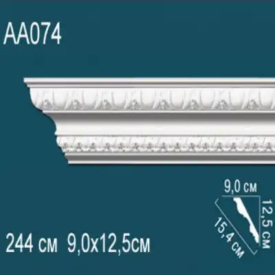 Карниз потолочный с рисунком AA074 125x90