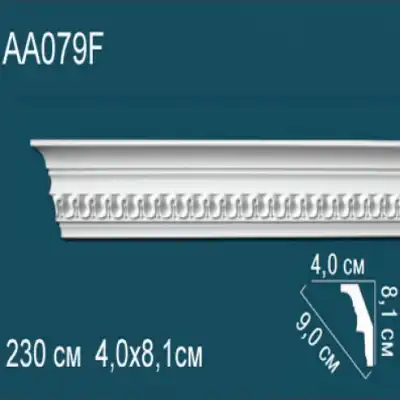 Карниз потолочный с рисунком AA079F 81x40