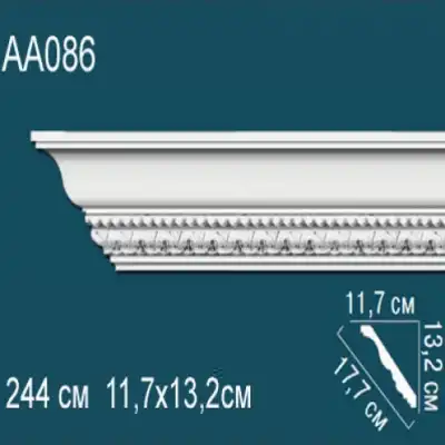 Карниз потолочный с рисунком AA086 132х117