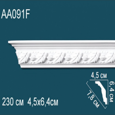 Карниз потолочный с рисунком AA091F 64x45