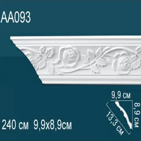 Карниз потолочный с рисунком AA093 89x99