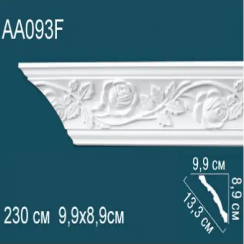 Карниз потолочный с рисунком AA093F 89x99