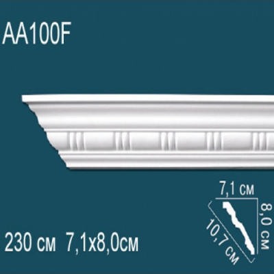 Карниз потолочный с рисунком AA100F 80x71
