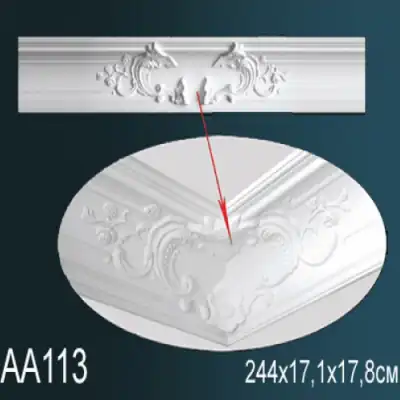 Карниз потолочный с рисунком AA113 178х171