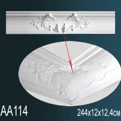 Карниз потолочный с рисунком AA114 124х120