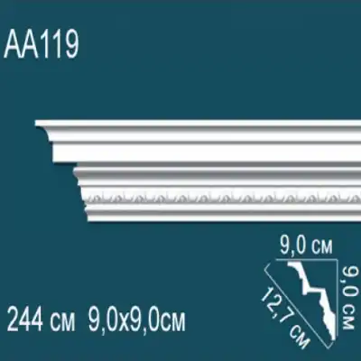 Карниз потолочный с рисунком AA119 90х90