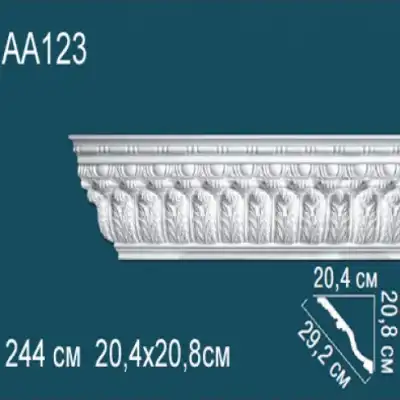 Карниз потолочный с рисунком AA123 208х204