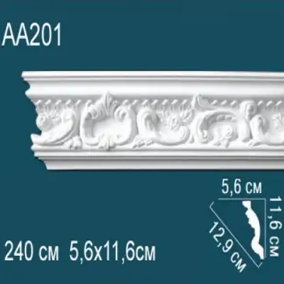 Карниз потолочный с рисунком AA201 116x56