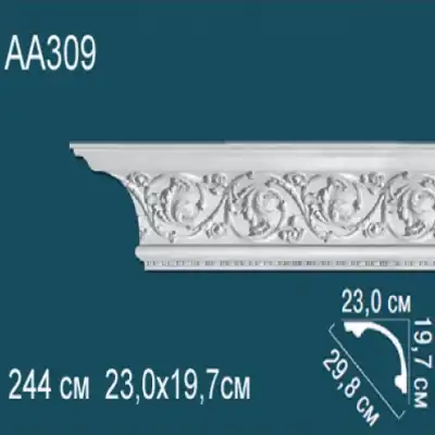 Карниз потолочный с рисунком AA309 197х230