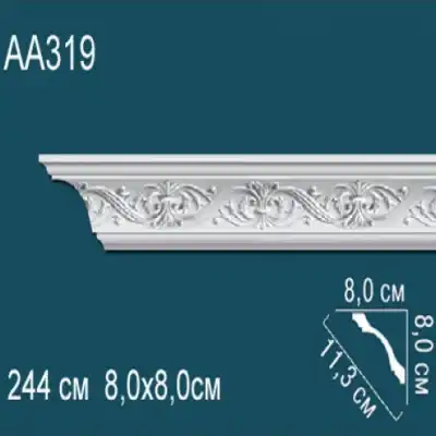 Карниз потолочный с рисунком AA319 80х80