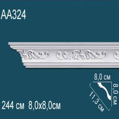 Карниз потолочный с рисунком AA324 80х80