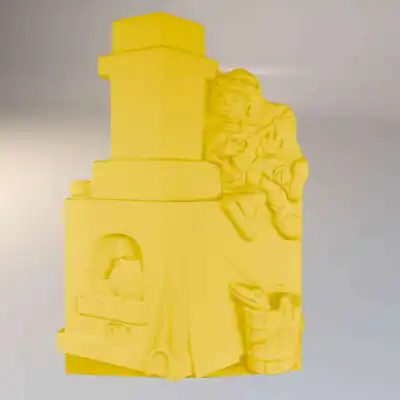 Мягкая защитная 3D панель с рисунком "ЕМЕЛЯ"