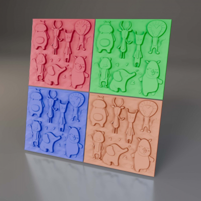 Мягкая защитная 3D панель с рисунком "Zoo"