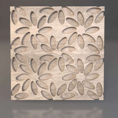 Декоративные деревянная 3D панель "FLOWERS"