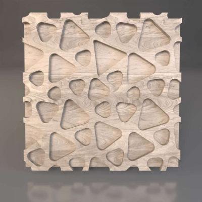 Декоративные деревянная 3D панель "STONES"