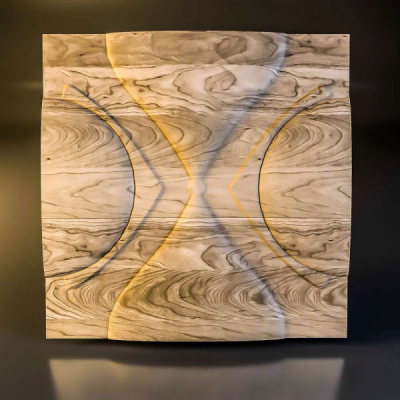 Декоративные деревянная 3D панель "Clock"