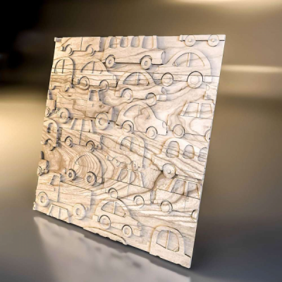 Декоративные деревянная 3D панель "Car"