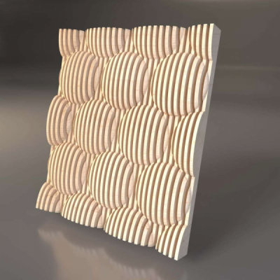 Декоративная деревянная параметрическая 3D панель "AERIAL"
