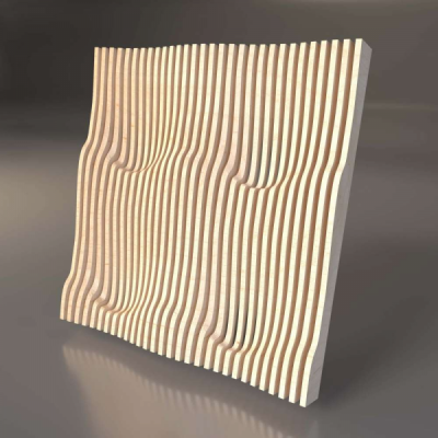 Декоративная деревянная параметрическая 3D панель "CHUTE"