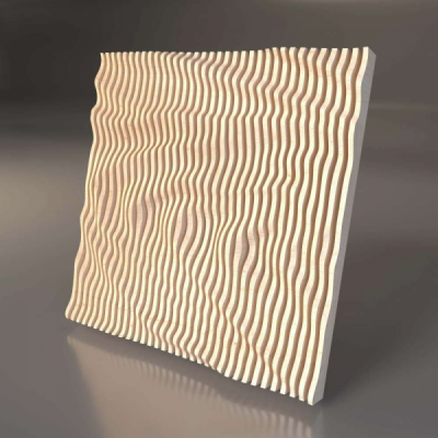 Декоративная деревянная параметрическая 3D панель "CREAM"