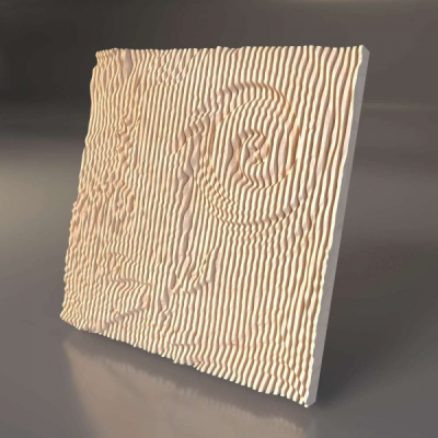 Декоративная деревянная параметрическая 3D панель "SNAIL"