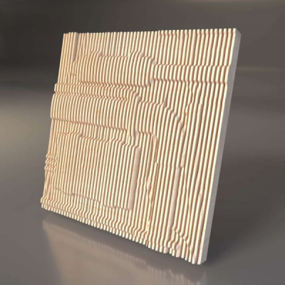 Декоративная деревянная параметрическая 3D панель "TUBING"