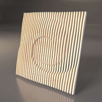 Декоративная деревянная параметрическая 3D панель "VORTEX"