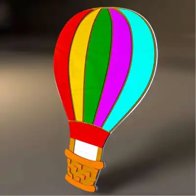 Настенный декоративный деревянный элемент "Aerostat"