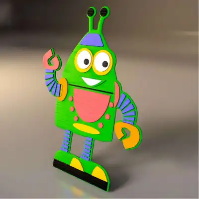 Настенный декоративный деревянный элемент "Robot"