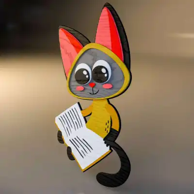 Настенный декоративный деревянный элемент "Cat"