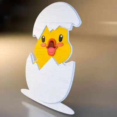 Настенный декоративный деревянный элемент "Chick"