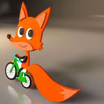 Настенный декоративный деревянный элемент "Fun fox"