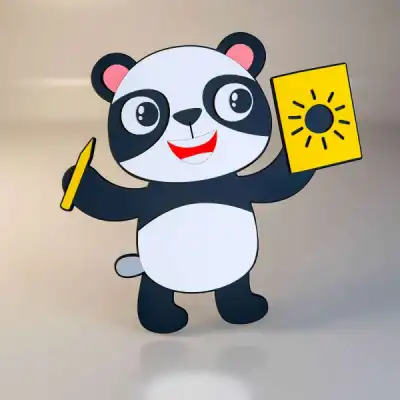 Настенный декоративный деревянный элемент "Panda"
