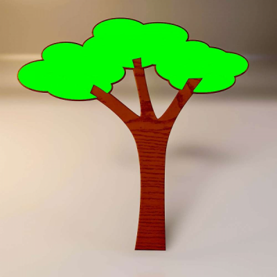 Настенный декоративный деревянный элемент "Tree"