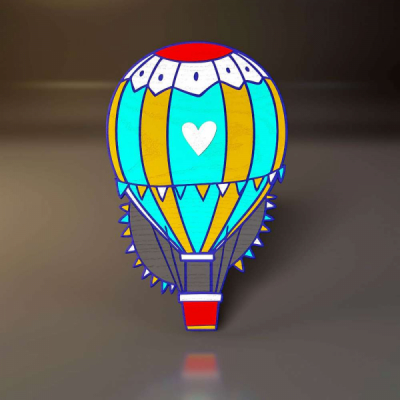 Настенный декоративный деревянный элемент "Balloon"