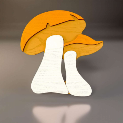 Настенный декоративный деревянный элемент "Mushroom"