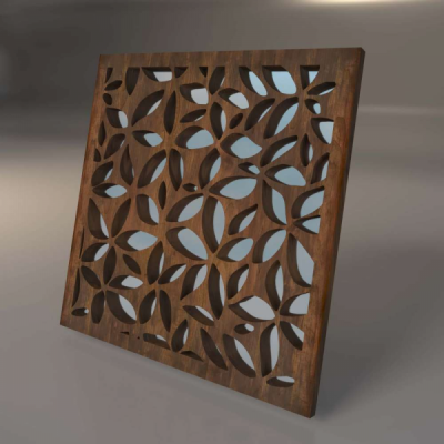 Зеркальная декоративная деревянная  3D панель "Cereal"