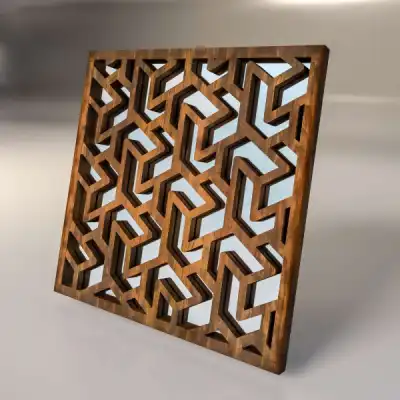 Перфорированная декоративная деревянная 3D панель "Labirint"