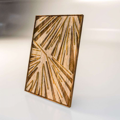 Резная декоративная деревянная 3D панель  "Gossamer"